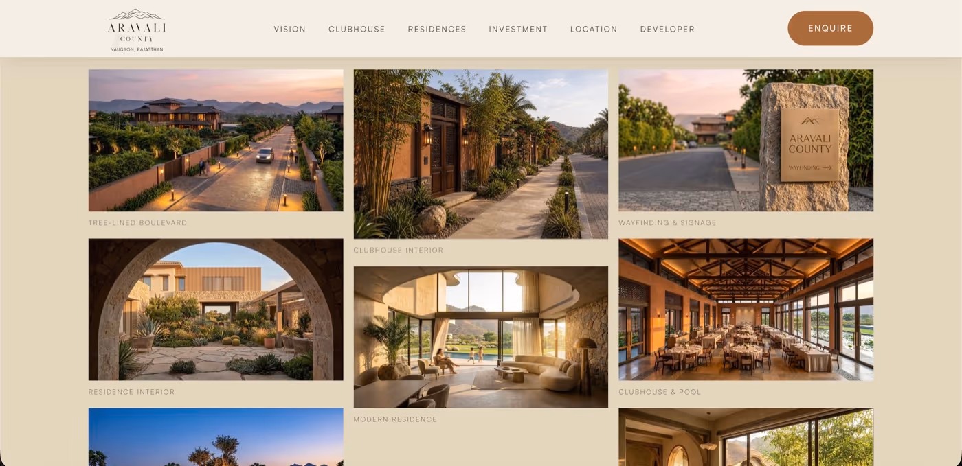 Aravali County website gallery page