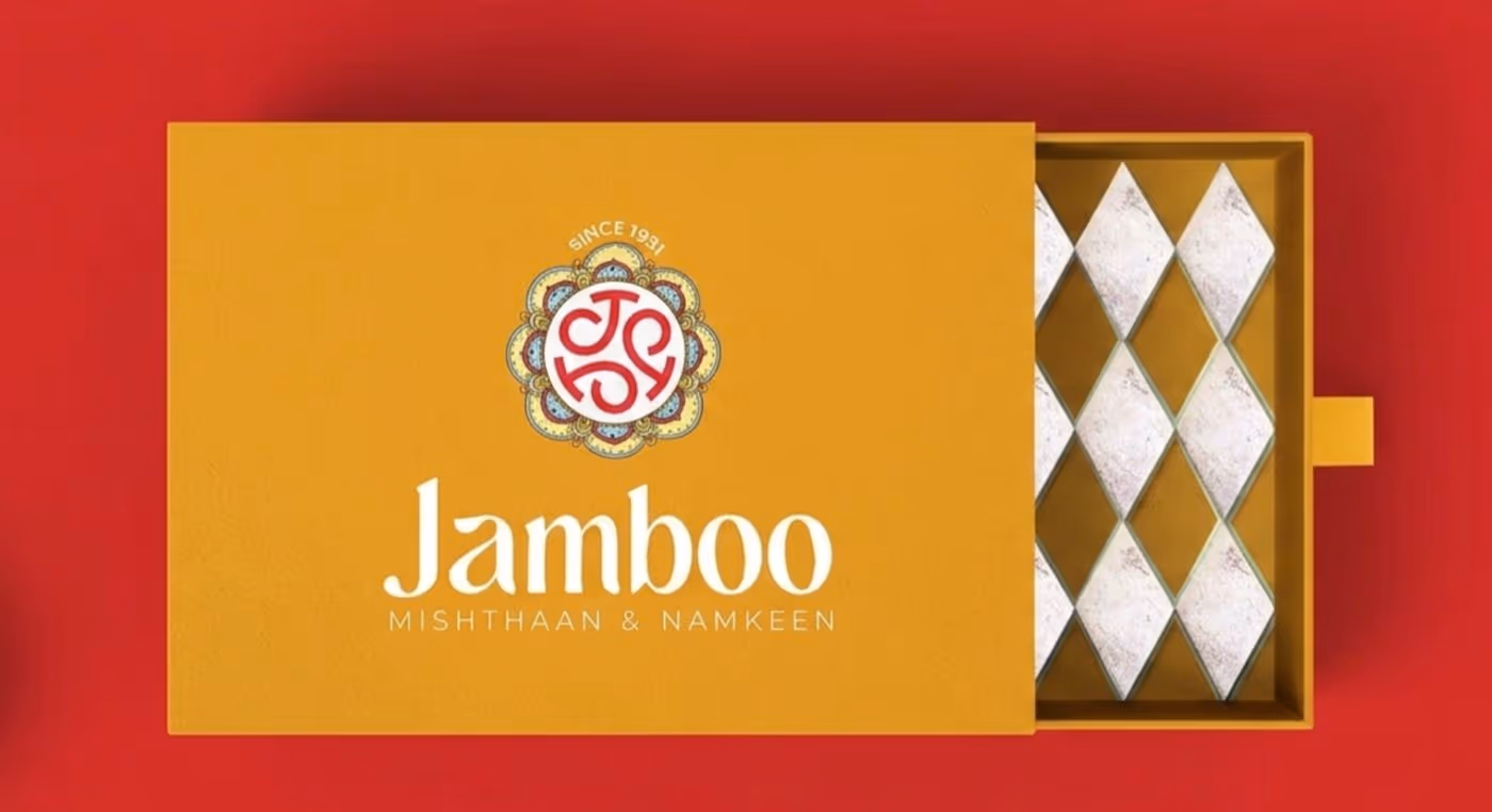 Jamboo pink mithai packaging