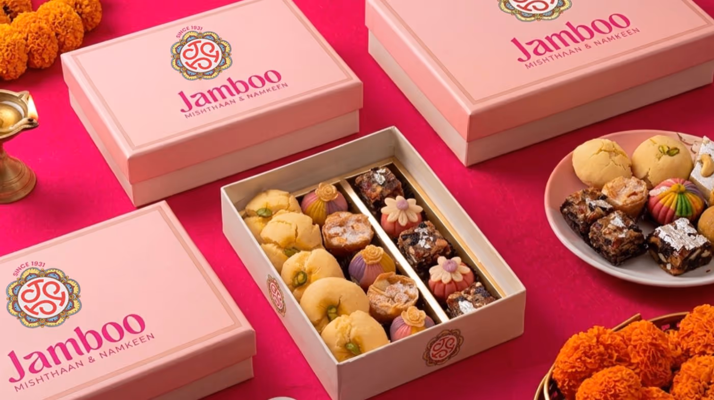 Jamboo’s illustrated gift boxes, designed as one coordinated packaging family