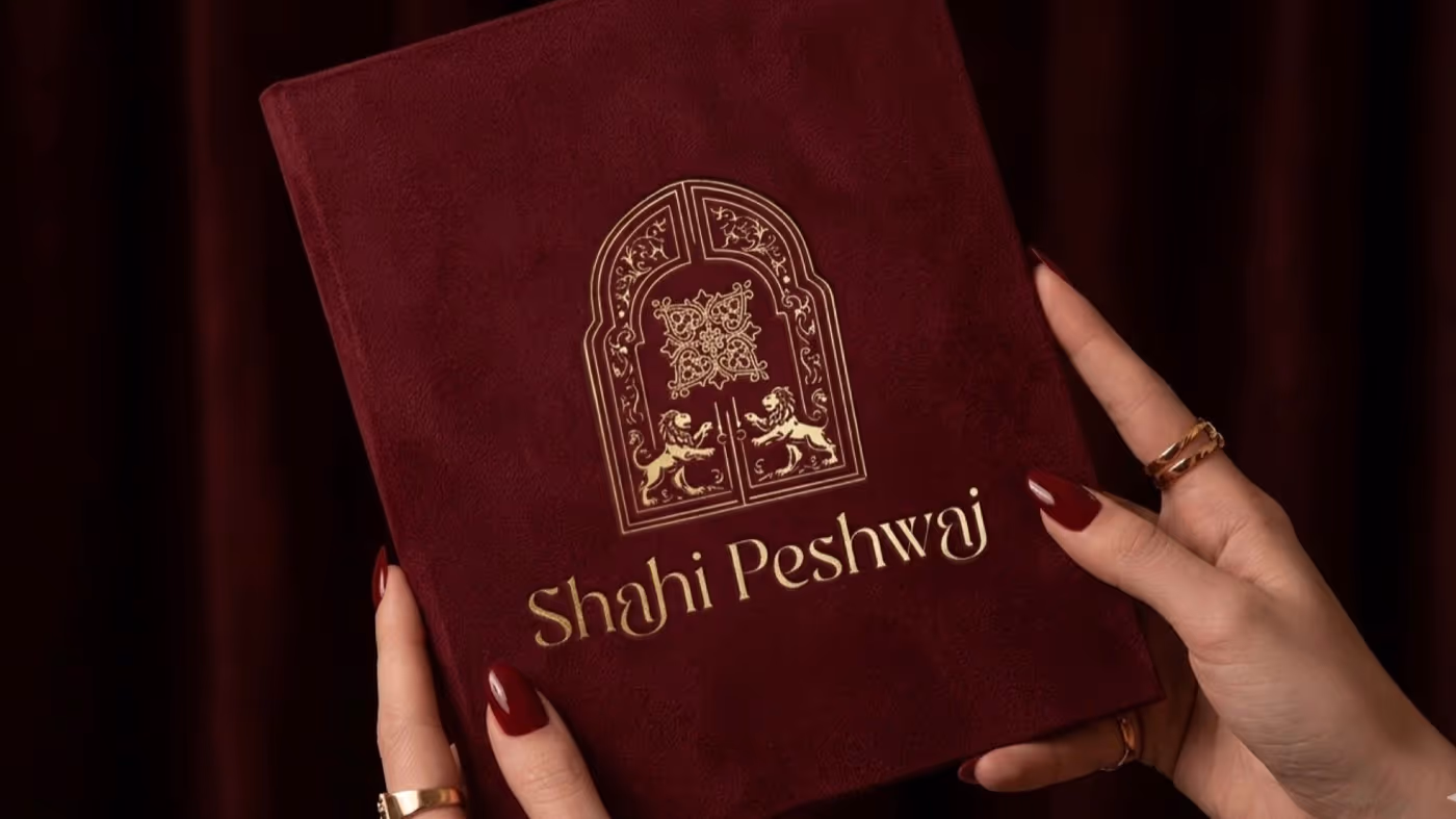 Shahi Peshwai menu book