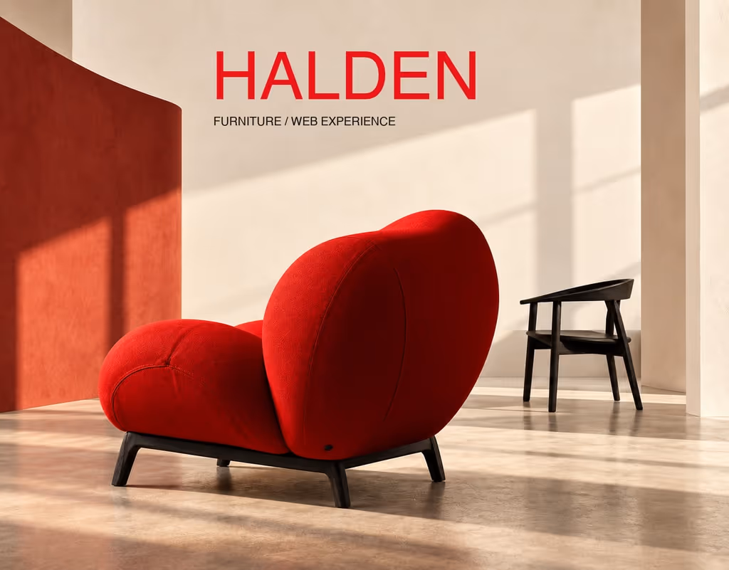 The Halden furniture website — a bold, warm ecommerce build by Northkind